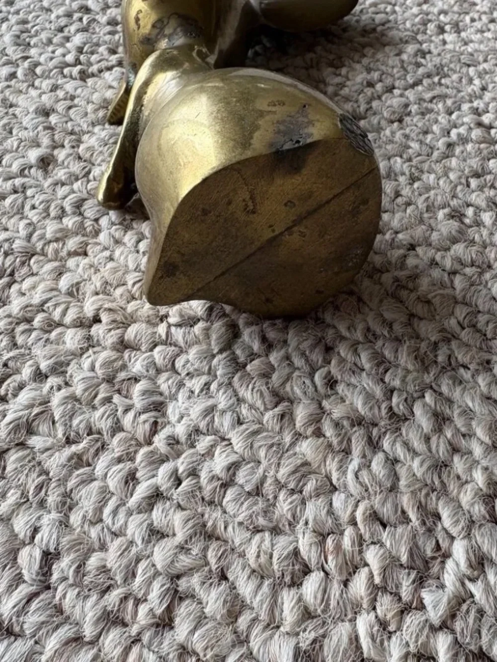 Vintage MCM Brass Animal Figurine Abstract Mouse Atomic Decor Desk Office